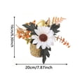 thumbnail image 3 of Fall Tabletop Decor, Artificial Flower Arrangement in Woven Basket with Pumpkin and Maple Leaf for Mantel Shelf and Thanksgiving Centerpiece Display, Preassembled Potted Floral Accent, 3 of 6