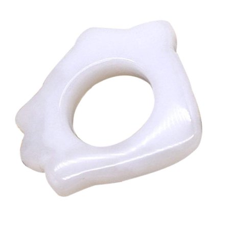 Ring Shape Facial Scraping Board Massaging Board Chinese Natural Jade Gua Sha Board Scraping Board Gua Sha Facial Tool for Face Body Leg White