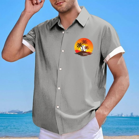 Mens Short Sleeve Button down Shirts Large Mens Tshirts Cotton Loose Fit Summer Shirt Mens Shirts Graphic Funny order again