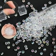 thumbnail image 6 of 4000Pcs Acrylic Diamond Gems Clear Ice Rocks Bulk 6mm AB Color Plastic Rhinestone Pointed Back Cabochons Gem Stones for Vases Filler Table Scatter Confetti Wedding Art Decoration Clear, 6 of 9