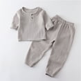 thumbnail image 6 of YTDSCS Boys Girls 2Pcs Long-Sleeved Pullover Set for Kids Toddle,Baby Spring Two Piece Set Fashionable Cute Solid Color Cotton Top +Pants Outfit for 6M-6Years, 6 of 8