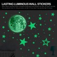 thumbnail image 4 of Pared con estrellas que brillan en la oscuridad para techo, adhesivas luminosas con lunares, estrellas, calcomanías de pared, impermeables, no tóxicas para bebés, niñas 435 pegatinas Sweethay  SH1105-45, 4 of 7