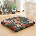 thumbnail image 4 of Floral Floor Pillow 22x22 Inch Large Square Meditation Cushion, Dutch Velvet, Soft & Supportive for Yoga & Lounge (Botanical Print), 4 of 7