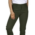 thumbnail image 2 of Women's Jeans Jeggings Five Pocket Stretch Denim Pants (Olive Green - Small), 2 of 5
