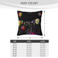 thumbnail image 4 of ZICANCN Skulls Death Man Blindfold Decorative Throw Pillow Covers , Couch Sofa Decorative Knit Pillow Covers for Living Room Farmhouse 22"x22", 4 of 8