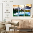 thumbnail image 4 of Elephant Stock Mountain And Lake Sunrise Wall Art - Horizontal Multi Panel Canvas - Living Room Wall Decor - Wellness Multi Panel - Yellow And Brown Decor - 38" x 24", 4 of 4