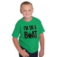 thumbnail image 5 of On A Boat Fishing Cruise Ship Angler Crewneck T Shirts Boy Girl Teen Brisco Brands XS, 5 of 6