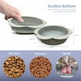 thumbnail image 2 of P.T. Supply Co. Gray Flower Shaped Silicone Pet Bowl, with Non-Slip Suction Base, Durable Feeding Dish for Dogs & Cats, 2 of 6