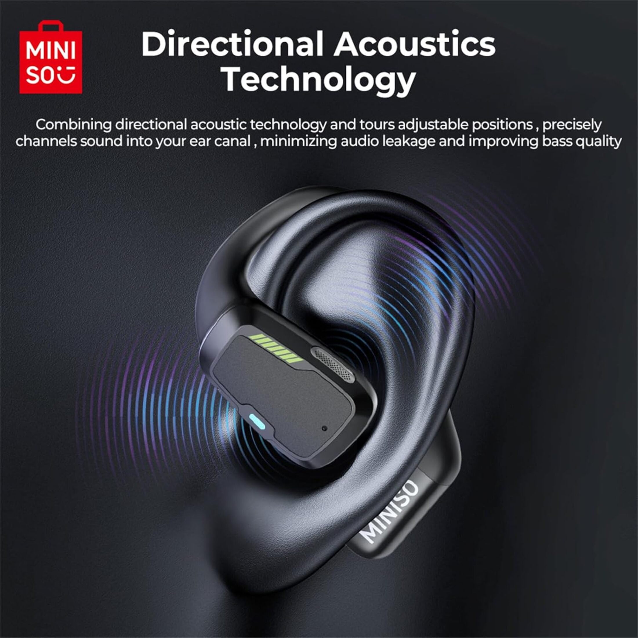 MINISO M98 Translation Earbuds with LED Display Screen AI Translation Headphones Bluetooth Earphones Wireless Translator Earbuds for Running