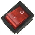 thumbnail image 1 of Red Light 4 Pin DPST ON/ Snap in Rocker Switch 15A/250V 20A/125V AC 28x22mm, 1 of 8