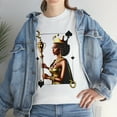 thumbnail image 5 of Queen of Spades African American playing card graphic tee, women's tshirt, 5 of 6