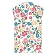 thumbnail image 4 of Shirts for Women Plus Size Sleeveless Round Neck Floral Printed Casual Tank Top Pink L, 4 of 5