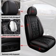 thumbnail image 2 of DIKSOAKR Car Seat Covers BLACK Faux Leather Fit Most SUV For Tucson RAV4 Sportage Cherokee For 2nd Row Headrest Split Auto 5-Seat, 2 of 5