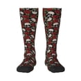thumbnail image 1 of Fotbe Red Rose Skull Calcetas Divertidas Estampadas para Hombre y Mujer, Calcetas de Algodón hasta la Rodilla para Caminar, Correr, Enfermería y Embarazo, 1 of 6