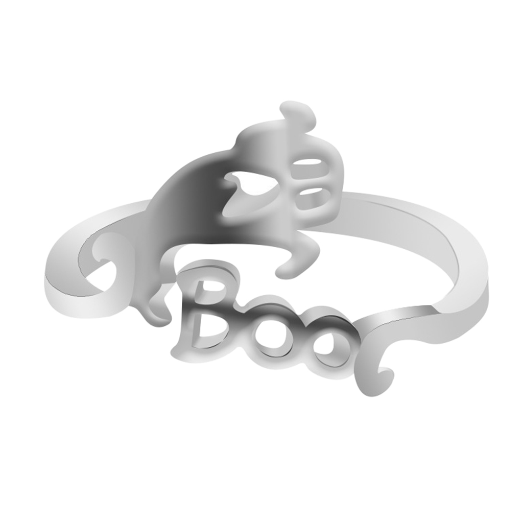 Halloween Pumpkin Adjustable Rings Wizard Witche's Hat Ring Silver