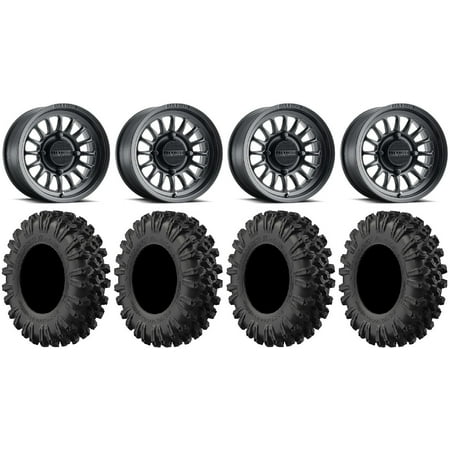 Method 411 15 Black (4+3) Wheels 37 MotoRavage XL Tires Polaris RZR XP 1000 / PRO XP / Ranger XP 900/1000 Method 411 15 Black (4+3) Wheels 37 MotoRavage XL Tires Polaris RZR XP 1000 / PRO XP / Ranger XP 900/1000