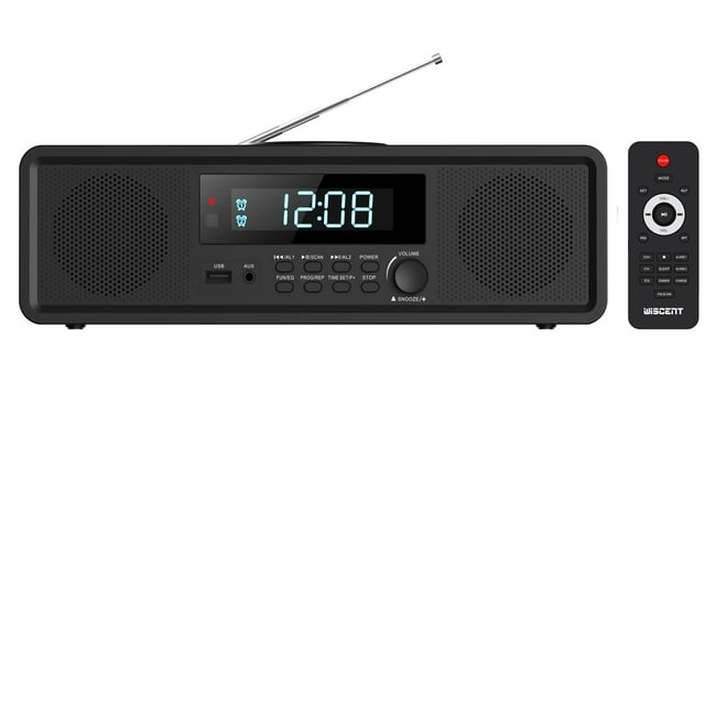 Sistema estéreo doméstico WISCENT Reproductor de CD compacto 20W RMS Black