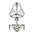 thumbnail image 2 of Chririnla Women's Halter Neck Triangle Bikini Set Tropical Palm Tree Print Quick Dry Tie Side Two-Piece Swimsuit for Beach Vacation Pool Party, 2 of 9