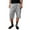 Gray, variant on Fesfesfes Clearance Men Summer Drawstring Pants Elastic Solid Color Capri Pants Loose Casual Crop Pants