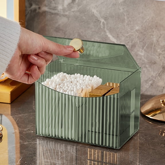 YIMWNYI Cosmetic Compartments Storage Box, Large Capacity Organizer for Jewelry, Makeup and Masks, Clear Plastic Desktop Storage, Stackable Cosmetic Container, Multifunctional Storage Solution