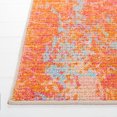 thumbnail image 5 of SAFAVIEH Sequoia Leon Abstract Machine Washable Area Rug, 6'7" x 9', Orange/Light Blue, 5 of 13