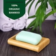 thumbnail image 3 of Royal Craft Wood Bamboo Soap Dish, Soap Dish with Slanted Waterfall Design, Bathroom and Shower Soap Holder, Self Draining Kitchen Soap Tray (1 Piece, Natural), 3 of 9