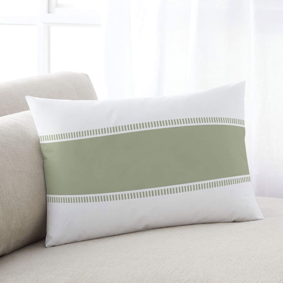 Sage Green Striped Small Pillow Covers, Modern Geometric Abstract Art Soft Breathable Throw Pillow Cases with Invisible Zipper, Decorative Pillowcase Pillows Protectors for Sofa Bed Chair 12"x20"