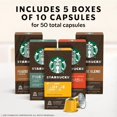 Starbucks by Nespresso Original Line Mild Variety Pack Coffee, 50count