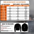 thumbnail image 3 of Milwaukee Leather MLM1500 Men's Crossover Black Leather Scooter Jacket with Reflective Skulls 5X-Large, 3 of 10