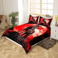 thumbnail image 2 of Funda Nórdica Queen Size,Funda Nórdica Luna Roja con 2 Fundas de Almohada para Adolescentes, 2 of 6