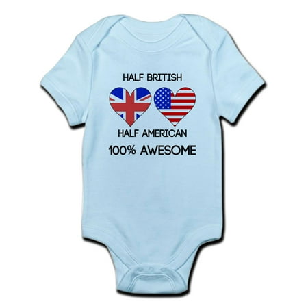 

CafePress - Half British Half American Body Suit - Baby Light Bodysuit