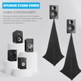 thumbnail image 4 of Speaker Stand Cover, DJ Speaker Stand Tripod Scrim Skirt with Carry Bag, 360 Degree Black Cover for Wedding, Stage Gig, 4 of 5