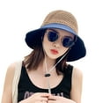 thumbnail image 2 of Travelwant Women Wide Brim Hat Hollow Breathable Summer Bucket Hat Bow Lady’s Sun Cap for Travel, 2 of 7