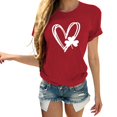 thumbnail image 1 of Pxiakgy Vente Chaude! T-Shirt Trèfle de la Saint-Patrick pour Femmes Chanceux Irlandais Manches Courtes T-Shirt Graphique Trèfle Mode Décontractée Imprimé Amour Col Rond Manches Courtes T-Shirt, 1 of 4