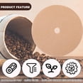 thumbnail image 3 of Disposable Paper Coffee Filters, 200Pcs Brown Round Percolator Filter for Camping Coffee Pot Unbleached Percolator Coffee Filters with Hole for Home Office Supplies, 3 of 8