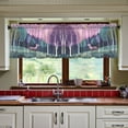 thumbnail image 3 of Yayeee Kitchen Curtains Tier Set of 2 Light Filtering 57"x24" Over Sink Window Panels, Green Night Deer, 3 of 7