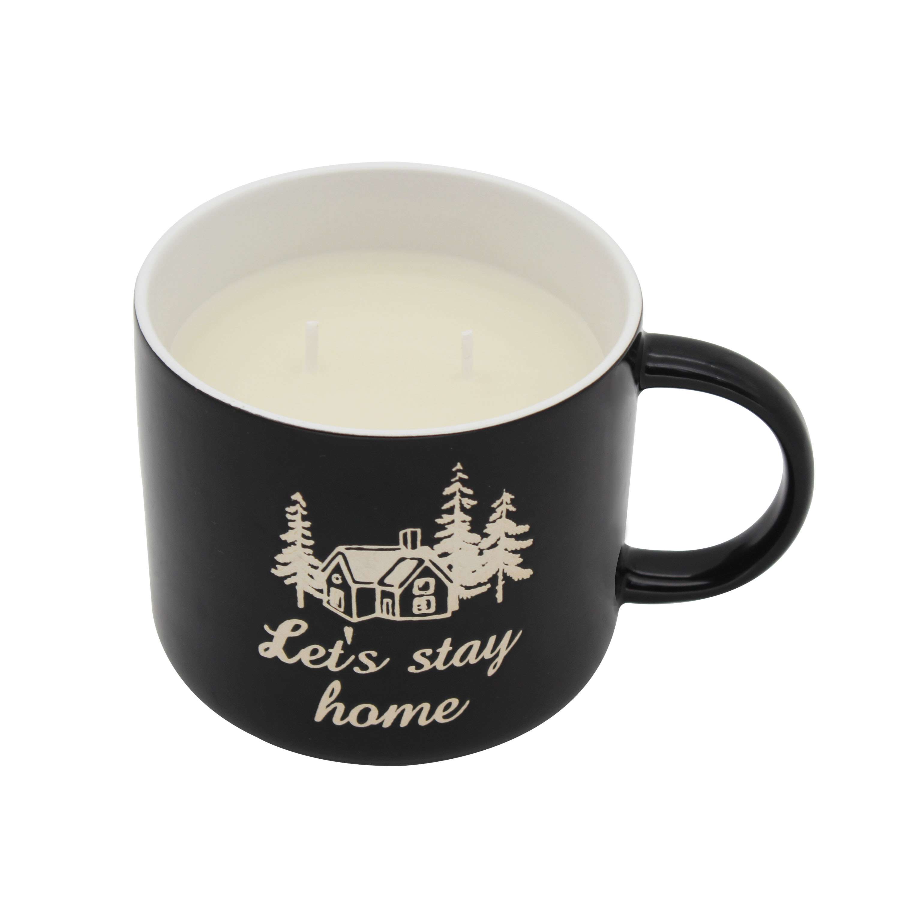 Mainstays 2-Wick 13-ounce Reusable Home Holiday Coffee Mug Scented Candle, Cozy Comfort