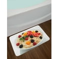 thumbnail image 2 of Oatmeal Bath Mat, Tasty Healthy Food Photography with Fresh Fruits and Porridge in Morning Bowl, Plush Bathroom Decor Mat with Non Slip Backing, 29.5" X 17.5", Multicolor, by Ambesonne, 2 of 2