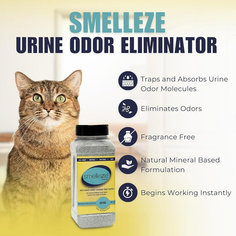 SMELLEZE Natural Urine Odor Deodorizer 2 lb. Eliminator Granules for Pet Pee Stench Removal Walmart