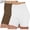 L-Brown, variant on Kctiaxy 2 Pack Yoga Shorts for Women Fashion Fitness Stretch Slim Summer Shorts Solid Color High Waist Lift The Hip Workout Biker Leggings