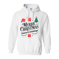 thumbnail image 5 of Gildan Men's Christmas Pocket Hooded Sweatshirt, Xmas Graphic Printed Pullover Hoodie, White, S, 5 of 5