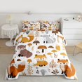 thumbnail image 2 of jejeloiu Cute Fox Full Size Comforter Sets,Kawaii Cartoon Animal Bedding Comforter Set,White Orange Bedding Sets For Men Women,Microfiber Bedroom Decor Reversible,3-Piece, 2 of 8