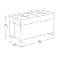 thumbnail image 3 of OS Home and Office Furniture Storage Ottoman in Cream, 3 of 7