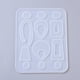 thumbnail image 4 of 5pc Earring Pendant Silicone Molds Resin Casting Molds For UV Resin Epoxy Resin Jewelry Making Mixed Shapes White 156x122x4mm Hole: 1.5mm, 4 of 4
