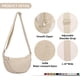 thumbnail image 3 of Bandolera EVGLOW de nylon con forma de media luna para mujer, beige, talla L, 3 of 7