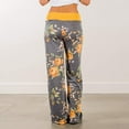 thumbnail image 4 of SOMER Lounge Pants for Women Casual Floral Wide Leg with Drawstring Comfy Palazzo Stretch Pajama Bottoms, 4 of 6