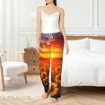 thumbnail image 4 of Salouo Sunset Golden Sunflower Field Print Women's Pajama Pants Casual Loose Sweatpants PJs Flowy Pants Drawstring Palazzo for Women Wide Leg Pants Lounge Pajama -XX-Large, 4 of 8