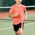 thumbnail image 4 of Miqool Boys 2-Piece Summer Athletic Sets Quick Dry Short Sleeve Elastic Waist Shorts Lightweight Sports Sets 1-15 Years, 4 of 9