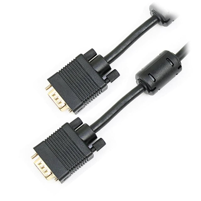 TV/Monitor Cable 75 ft True 15 Pin Male to Male Triple Shielded Gold Plated with Ferrite Cores All Brands, 10ft