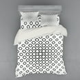 thumbnail image 2 of Ambesonne Abstract Bedding Set 3 Pcs, Trippy Fractal Rounds, Twin, Black and White, 2 of 3